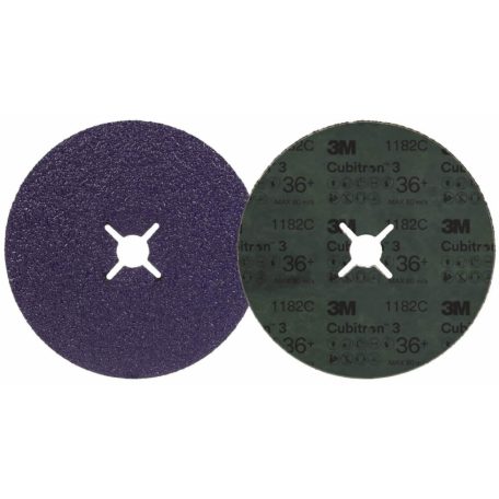 3M™ Cubitron™ 3 fíbertárcsa 1182C, 36+, 125 mm x 22 mm, 7100308531, , , 