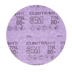   3M™ Cubitron™ II Hookit™ 775L tépőzáras filmhordozós csiszolótárcsa, teli, 150 mm, 80+, 7100046327, , , Fém, Fa