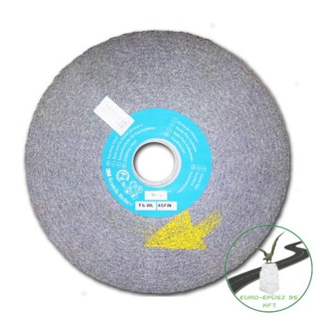 3M™ Scotch-Brite™ FS-WL finiselő korong, 6S FIN, 150 mm x 25 mm x 25 mm, 7000028494