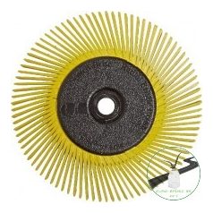   3M™ Scotch-Brite™ BB-ZB A típusú radiális sünkefe, P 80, 150 mm x 12,7 mm x 25,4 mm, sárga, 7100138291, , , Fém