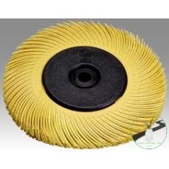   3M™ Scotch-Brite™ BB-ZB C típusú radiális sünkefe, P 80, 150 mm x 12,7 mm x 25,4 mm, sárga, 7100138300, , , Fém