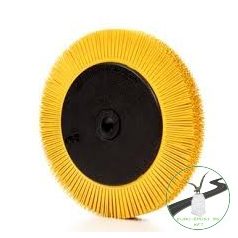   3M™ Scotch-Brite™ BB-ZB S típusú radiális sünkefe, P 80, 203 mm x 25,4 mm x 32 mm, sárga, 7100138333, , , Fém