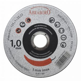   ABRABORO CHILI INOX VÁGÓKORONG 125x1,0x22,23, 050712501001, ABRABORO® Chili INOX fémvágó korong, Inox, rozsdamentes fémek, 