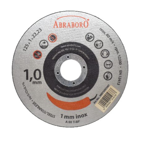 ABRABORO CHILI INOX ALU VÁGÓKORONG 125x1,0x22,23, 050712501005, ABRABORO® Chili ALU premium korong, Alumínium, inox, 