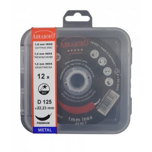   ABRABORO CHILI INOX PREMIUM VÁGÓKORONG 125x1,0x22,23 12xSET, 050712501013, ABRABORO® Chili INOX premium (black), Inox, rozsdamentes fémek, 