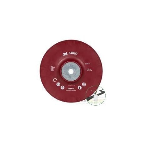 3M™ Fibertárcsa felfogó, 180 mm, bordázott, piros, PN64862, 7000032411