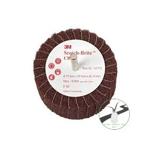   3M™ Scotch-Brite™ CB-ZS kombinált csapos lamelláskorong P 80,  75 mm x 45 mm x 6 mm, 7100093980, , , Fém