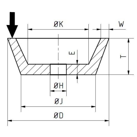125x45x32 mm Gránit kerámia kötésű kúpos fazék W10 E13 J92 K75 6A60K8V 31, 10128, Edzetlen szerszámacél-Edzett szerszámacél-Gyorsacél (SS. HSS)-Acélöntvény-Szürkeöntvény-Kéregöntvény-Keménybronz-Műanyag-Gumi-Üveg,