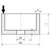   Gránit Kerámia kötésű  egyenes fazék 150x80x32 mm W13 E15 6A60J8V 31, 10370