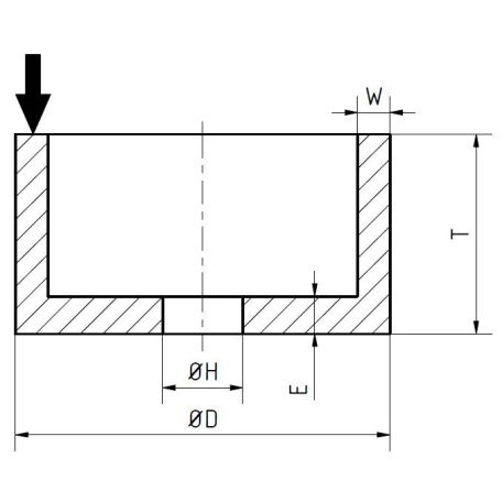 Gránit Kerámia kötésű  egyenes fazék 175x80x76,2 mm W16 E20 6A60K8V 31, 10589, , Edzetlen szerszámacél-Edzett szerszámacél-Gyorsacél (SS. HSS)-Acélöntvény-Szürkeöntvény-Kéregöntvény-Keménybronz-Műanyag-Gumi-Üveg, 