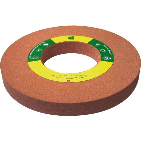 Kerámia kötésű  sima köszörűkorong 300x32x127 mm  6A60M8V 38