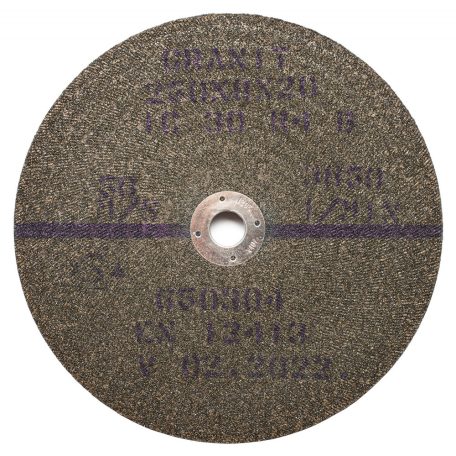 Gránit Műgyanta (bakelit) kötésű  fogászati köszörűkorong 250x8x20 mm Üvegsz. erősítés 1C30R4B, 30070