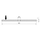 Gránit Műgyanta (bakelit) kötésű  fogászati köszörűkorong 250x8x20 mm Üvegsz. erősítés 1C30R4B, 30070, , gipsz, 