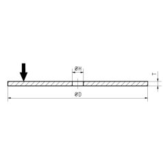   250x8x20 mm Gránit Műgyanta (bakelit) kötésű fogászati köszörűkorong Üvegsz. erősítés 1C30R4B, 30070, gipsz,