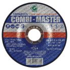 Gránit Prémium minőségű COMBI-MASTER Vágó és vékony tisztítókorong szerkezeti acélhoz és inoxhoz 125x3,5x22,23 mm   INOX  61A 46S7BF 80, 40389, COMBI-MASTER, Szerkezeti acél-Szerszámacél-Rozsdamentes acél-Saválló acél, 