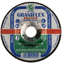   GRANIFLEX PLUSSZ tisztítókorong szerkezeti acélhoz 125x6,0x22,23 mm    1A30S7BF 80