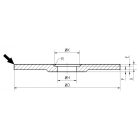 Gránit GRANIFLEX PLUSSZ tisztítókorong szerkezeti acélhoz 125x6,0x22,23 mm    1A30S7BF 80, 45015, GRANIFLEX PLUSSZ, Általános fém-Szerkezeti acél, 