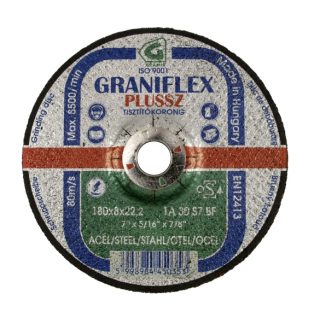   Gránit GRANIFLEX PLUSSZ tisztítókorong szerkezeti acélhoz 180x4,0x22,23 mm    1A30S7BF 80, 45023, GRANIFLEX PLUSSZ, Általános fém-Szerkezeti acél, 