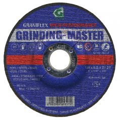   Gránit Prémium minőségű GRINDING-MASTER szabadfelületű tisztítókorong szerkezeti és ötvözött acélhoz 115x6,5x22,23 mm  62A24S7BF 80, 45316, GRINDING-MASTER, Szerkezeti acél-Szerszámacél-Alacsonyan ötvözött acél-Acélöntvény, 