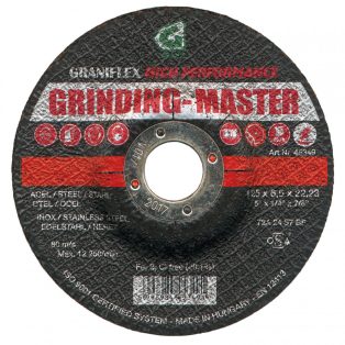   Gránit Graniflex Grinding-Master tisztítókorong szerkezeti acélhoz és inoxhoz, 115x6,5x22,2 mm  INOX 72A24S7BF 80, 45353, GRINDING-MASTER, Szerkezeti acél-đzerszámacél-Magasan ötvözött acél-Edzett acél-Rozsdamentes acél-Saválló acél, 