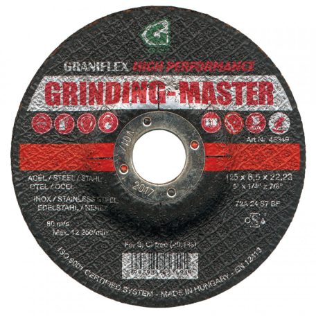 Graniflex Grinding-Master tisztítókorong szerkezeti acélhoz és inoxhoz, 180x6,5x22,2 mm  INOX 72A24S7BF 80