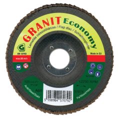   Gránit GRANIT Economy normálkorund szemcsés csiszolótárcsa acélhoz és fához 115x22,23 mm A60 kúpos, 57077, GRANIT Economy, Általános fém-Szerkezeti acél-Fa,