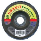 Gránit GRANIT Economy cirkon szemcsés csiszolótárcsa acélhoz és inoxhoz 125x22,23 mm Z60 kúpos, 57085, GRANIT Economy, Szerkezeti acél-Szerszámacél-Rozsdamentes acél-Saválló acél-Öntvény,