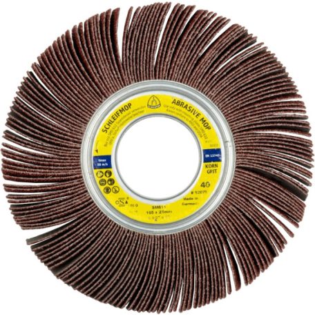 Klingspor SM 611 Lamellás csiszolókerekek LS 309 X, 165 x 25 x 43,1 mm szemcse 240, 12084, SM 611, festék/lakk/kitt-fa-műanyag-általános fém, Egyenes csiszoló-Állványos csiszológép-Hajlékony tengely