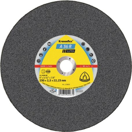 Klingspor A 36 R Vágókorongok, 230 x 2,5 x 22,23 mm egyenes, 123833