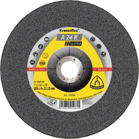 Klingspor A 24 R Csiszolókorongok, Tisztítókorong 125 x 6 x 22,23 mm domború