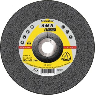   Klingspor A 46 N Csiszolókorongok, Tisztítókorong 180 x 6 x 22,23 mm domború, 13410