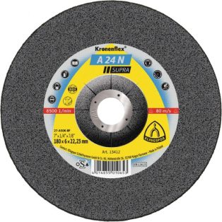   Klingspor A 24 N Csiszolókorongok, Tisztítókorong 180 x 8 x 22,23 mm domború, 13417