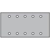   Klingspor PS 33 CK Csíkok tépőzáras, 115 x 230 mm szemcse 80 lyukasztási forma GL15, 146968