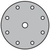   Klingspor PS 33 BK Tárcsa tépőzáras, 150 mm szemcse 400 lyukasztási forma GLS1, 147097