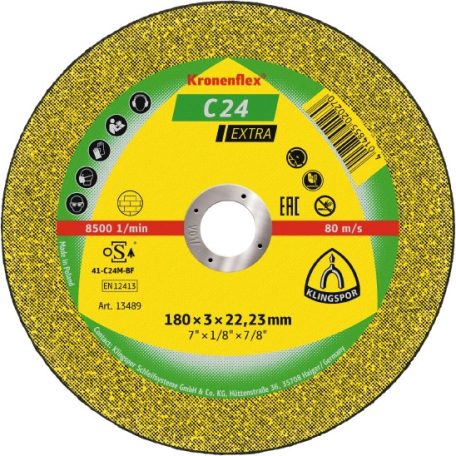 Klingspor C 24 Extra Vágókorong sarokcsiszolóhoz 230 mm – 189003