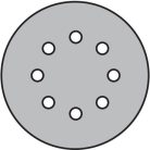 125 mm Klingspor PS 22 K Csiszolóanyag (szett) tépőzáras lyukasztási forma GLS5, Kiakaszt. csomagolás, 241630, , , 