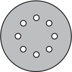   125 mm Klingspor PS 22 K Csiszolóanyag (szett) tépőzáras lyukasztási forma GLS5, Kiakaszt. csomagolás, 241630, , , 