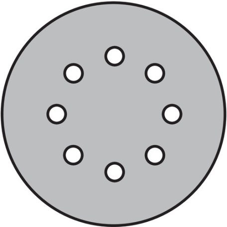 125 mm Klingspor PS 22 K Csiszolóanyag (szett) tépőzáras lyukasztási forma GLS5, Kiakaszt. csomagolás, 241630, , , 