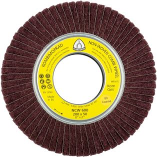 Klingspor NCW 600 Vlies és kombinált vlies lamellás csiszolókerekek (flíz, kombinált flíz szaturnusz korongok) 200 mm – 258914