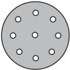   Klingspor PS 22 K Tárcsa tépőzáras, 125 mm szemcse 80 lyukasztási forma GLS27, 260797