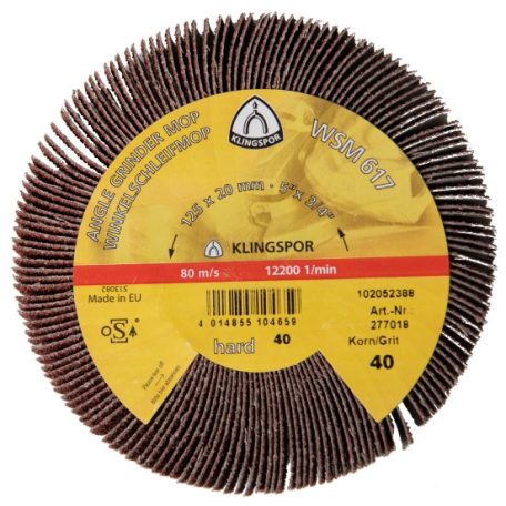 Klingspor WSM 617 Lamellás csiszolókerekek CS 310 XF, 125 x 20 mm szemcse 40 M 14 menet, 277018