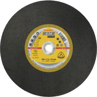   Klingspor A 24 EX Nagyméretű vágókorongok, 300 x 3,5 x 20 mm egyenes, 288221, A 24 Extra, általános fém, Benzinmotoros daraboló