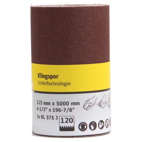 Klingspor KL 375 J Tekercsek, 115 x 5000 mm szemcse 40, 301050