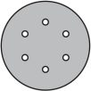   Klingspor PS 73 BWK Tárcsa tépőzáras hatóanyaggal bevont, 150 mm szemcse 240 lyukasztási forma GLS3, 301226