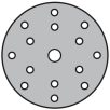   Klingspor PS 73 CWK Tárcsa tépőzáras hatóanyaggal bevont, 150 mm szemcse 100 lyukasztási forma GLS47, 301813