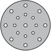   Klingspor PS 73 BWK Tárcsa tépőzáras hatóanyaggal bevont, 150 mm szemcse 320 lyukasztási forma GLS51, 309094