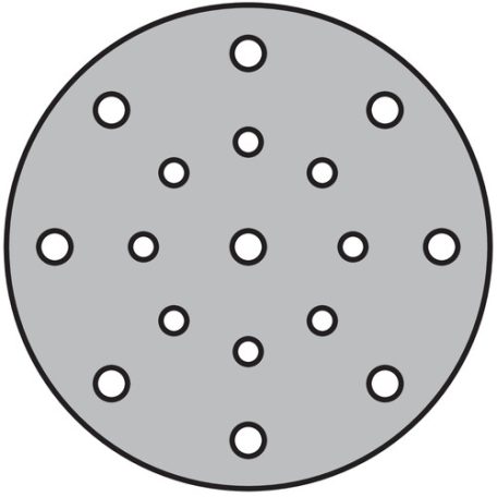 Klingspor PS 73 CWK Tárcsa tépőzáras hatóanyaggal bevont, 150 mm szemcse 120 lyukasztási forma GLS51, 310478, PS 73 CWK, festék/lakk/kitt, Excentercsiszoló