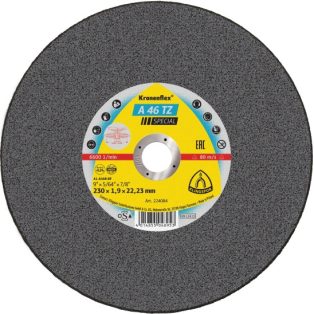   Klingspor A 46 TZ Vágókorong 180 x 1,6 x 22,23 mm domborút, 312257, A 46 TZ Special, nemesacél-acél, Sarokcsiszoló