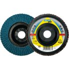 Klingspor SMT 325 Lamellás csiszolótányér, 115 x 22,23 mm szemcse 40 kúpos, 321659, SMT 325 Extra, nemesacél-acél, Sarokcsiszoló lamellás tányérral