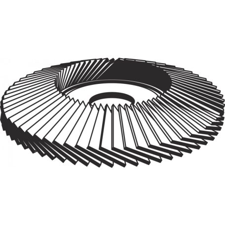 Klingspor SMT 626 Lamellás csiszolótányér, 180 x 22,23 mm szemcse 40 kúpos, 321691, SMT 626 Supra, nemesacél-acél, Sarokcsiszoló lamellás tányérral